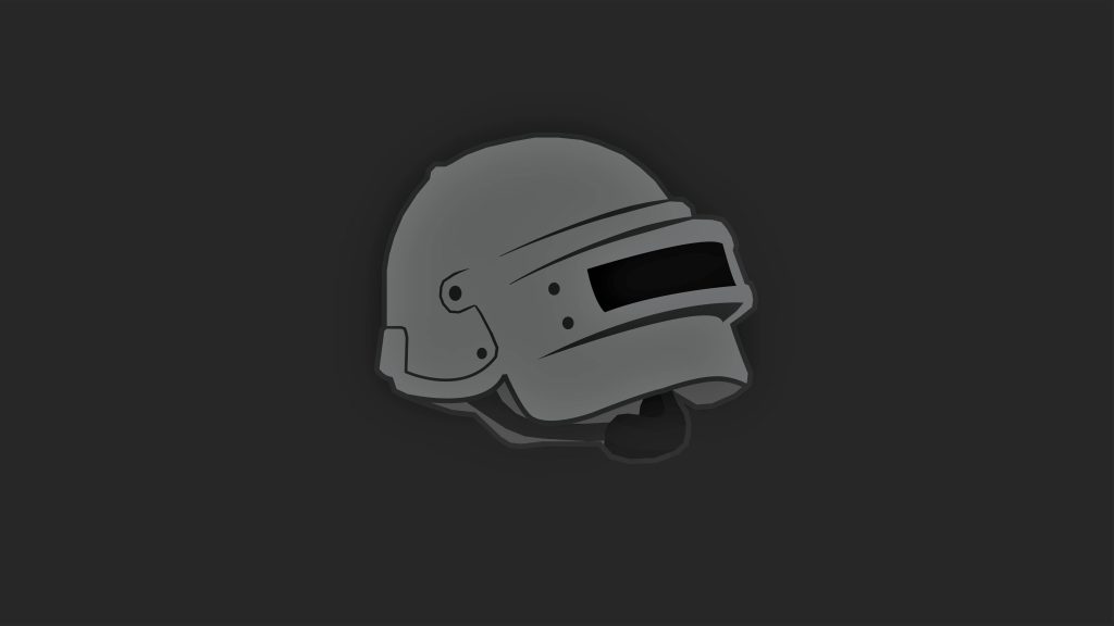 Minimalist PUBG Level 3 Helmet wallpaper dark vector design tactical Battlegrounds gaming logo