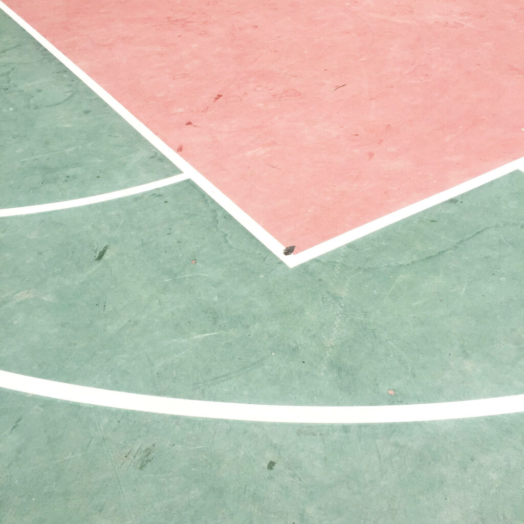 Minimalist Pastel Court Wallpaper: Serene Modern Design Background