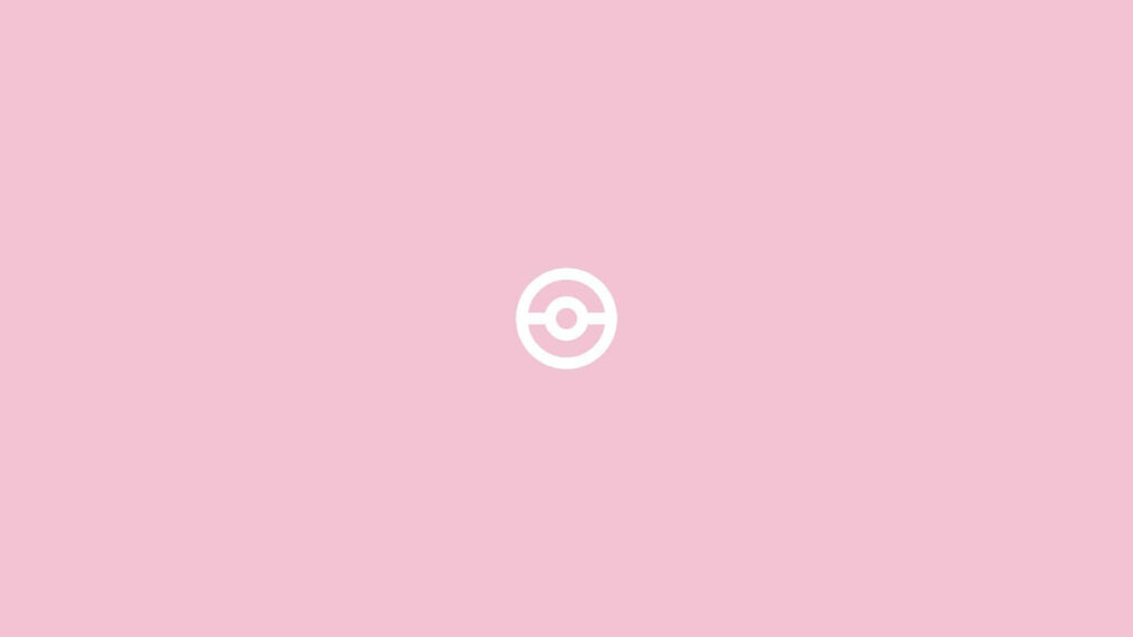 Minimalist Pastel Pink Wallpaper with Serene White Emblem