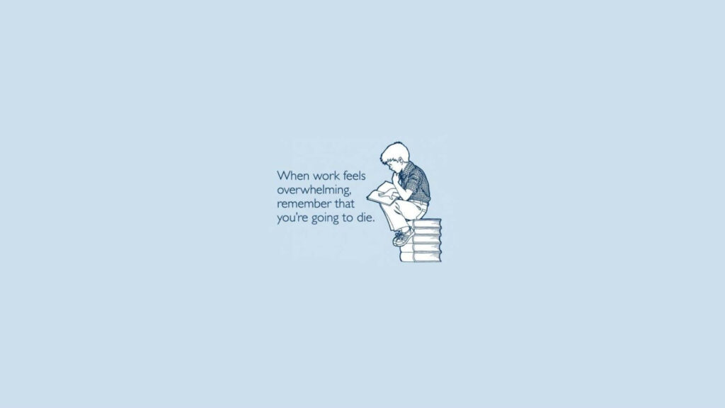 Calming Pastel Wallpaper: Minimalist Design with Thoughtful Quote