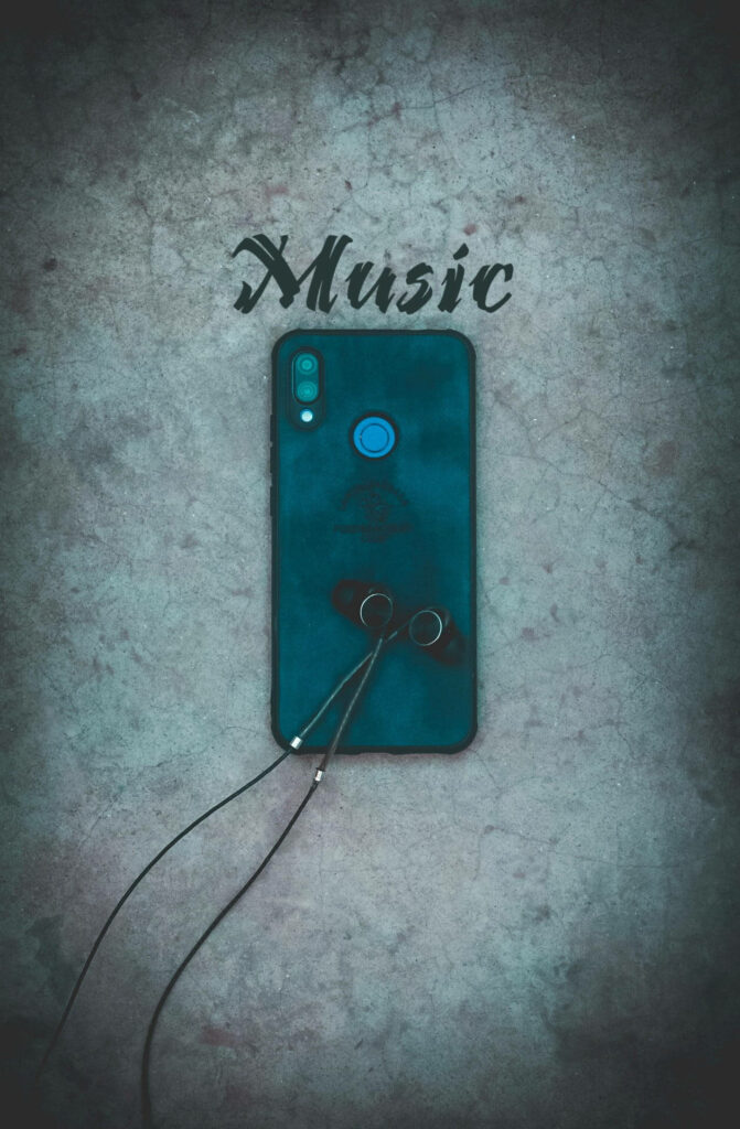 Minimalistic Phone Wallpaper: Rustic Aesthetic for Music Lovers