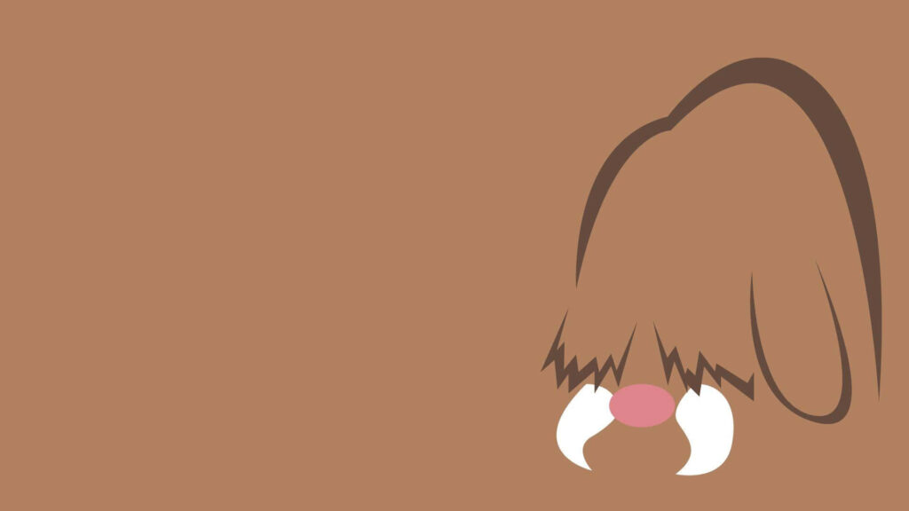 Minimalist Piloswine Wallpaper: Simple Design on Soft Brown Background