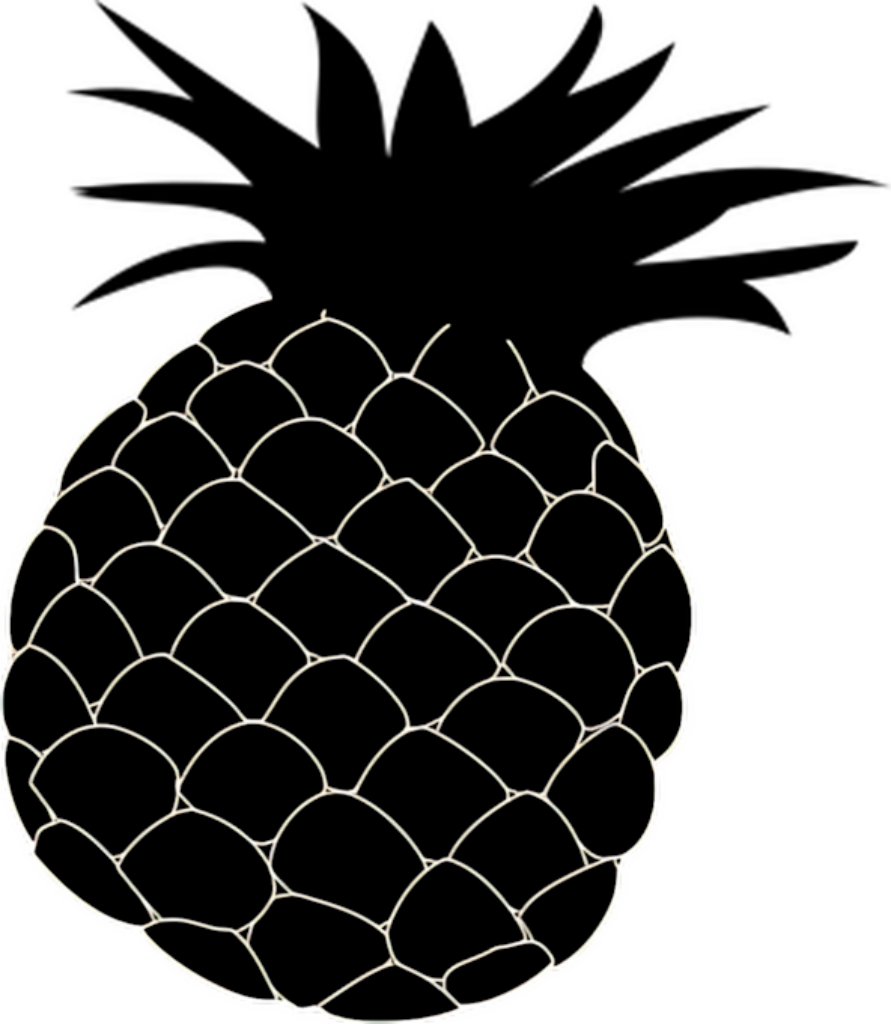 Minimalist Pineapple Sketch Wallpaper: Artistic Outline Background