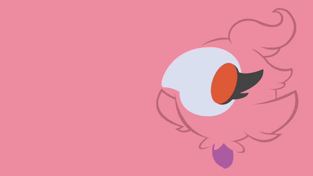 Minimalist Pink Spritzee Pokemon Wallpaper - Calming Soft Background