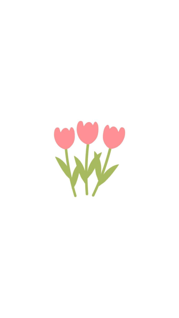 Minimalist Pink Tulips Wallpaper: Fresh Springtime Background Design