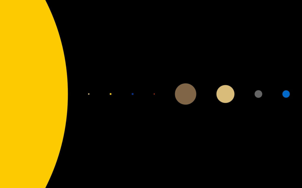 Planetary Alignments: A Minimalist Wallpaper for Your Desktop
