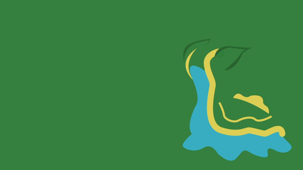 Minimalist Gastrodon Wallpaper with Elegant Green Background