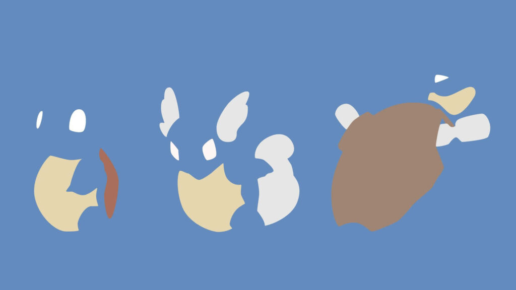 Minimalist Pokémon Wallpaper: Abstract Color-Blocked Design