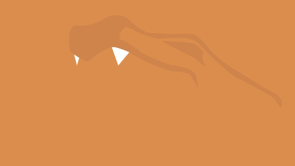 Minimalist Pokémon Wallpaper: Abstract Orange & White Design