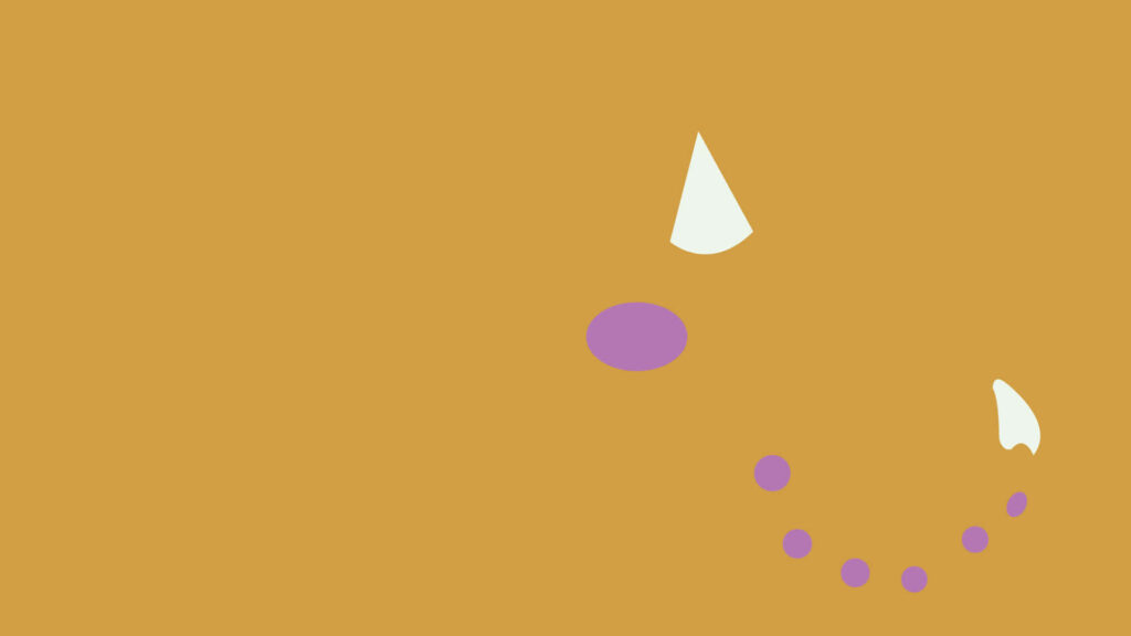 Vibrant Weedle Wallpaper: Minimalist Design on Mustard Yellow Background