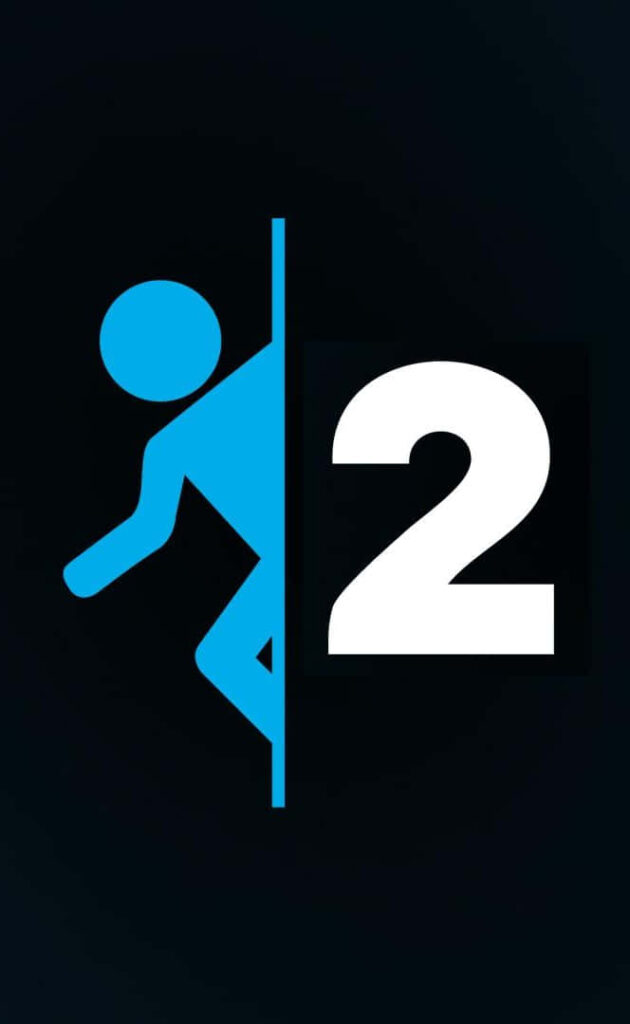 Portal 2 Logo Minimalist Wallpaper - Iconic Gaming Design Background