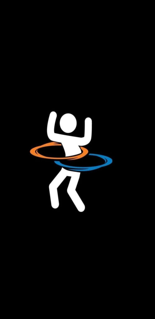 Minimalist Portal 2 Wallpaper: Stick Figure & Iconic Portals