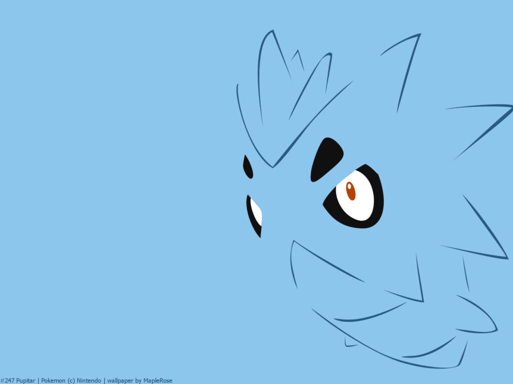 Minimalist Pupitar Wallpaper: Bold Design on Light Blue Background
