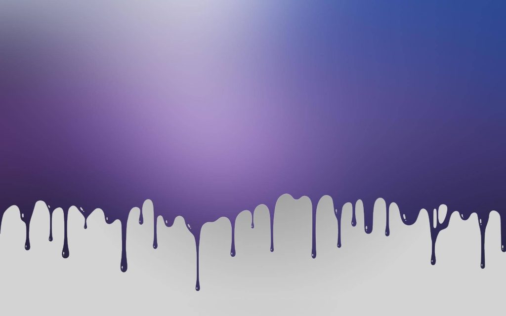 Minimalist drip wallpaper with vibrant purple to blue gradient on light grey modern background