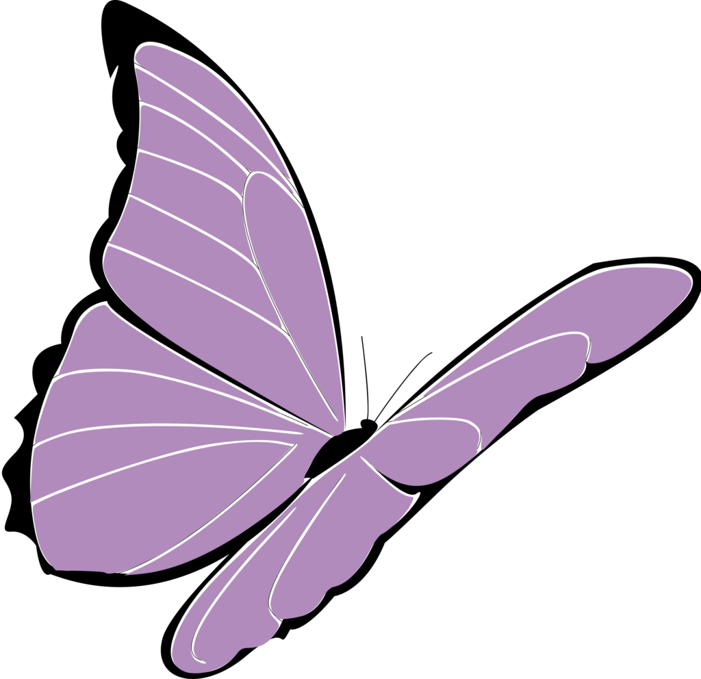 Minimalist Purple Butterfly Illustration - Elegant Wallpaper Background