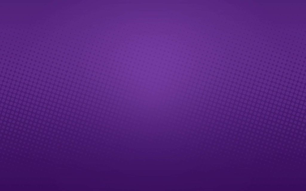 Minimalist purple desktop wallpaper with violet gradient and subtle fading halftone dot pattern