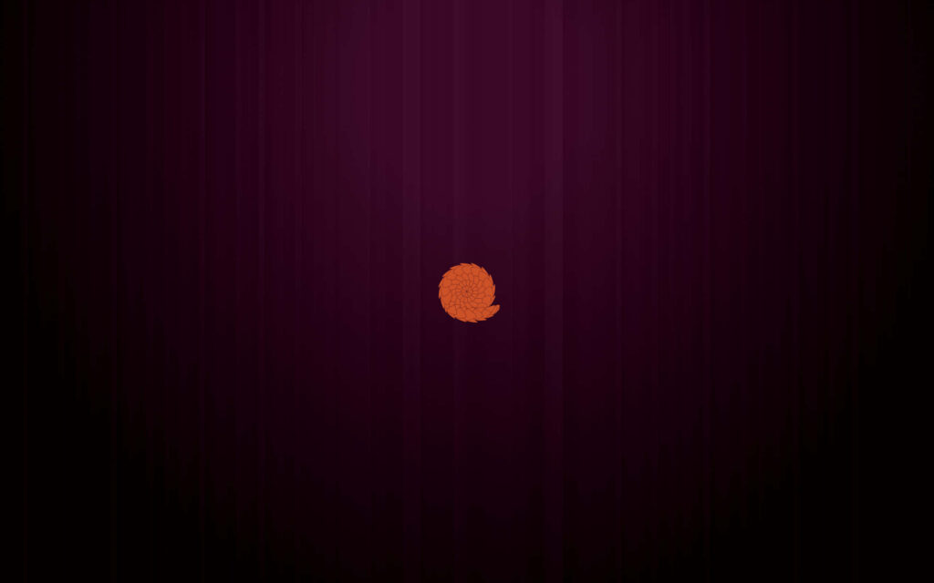 Minimalist Purple Gradient Desktop Background with Orange Spiral Design Wallpaper