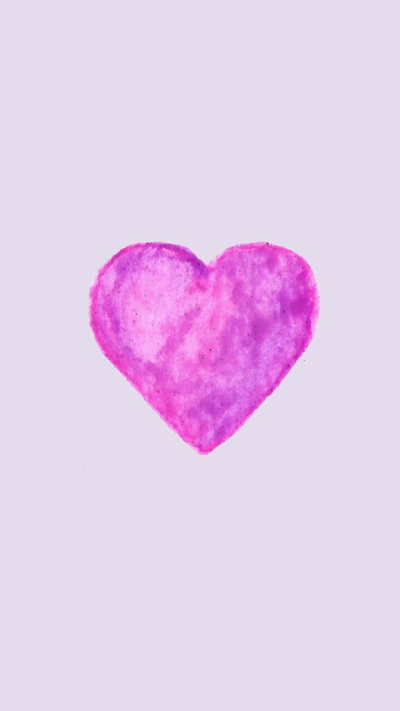 Minimalist Purple Heart Wallpaper: Gratitude & Compassion Background