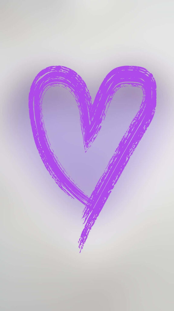 Minimalist Purple Heart Wallpaper: Honor & Appreciation Design