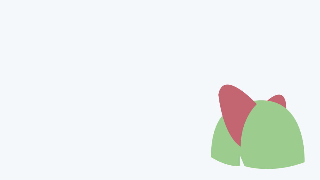 Minimalist Ralts Wallpaper: Abstract Pokémon Design on White Background