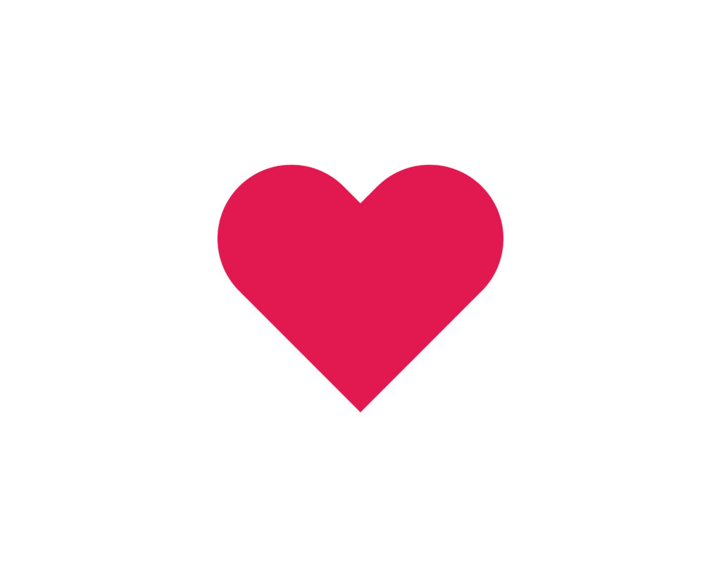 Minimalist Red Heart Wallpaper on Clean White Background