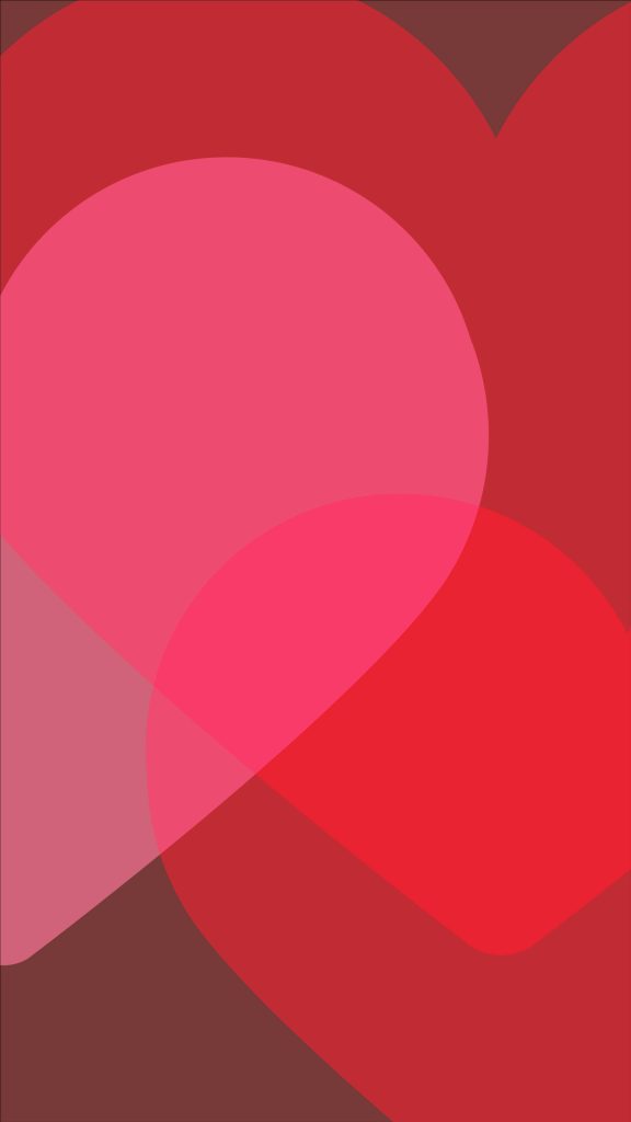 Minimalist digital wallpaper with overlapping red and pink geometric shapes abstract background