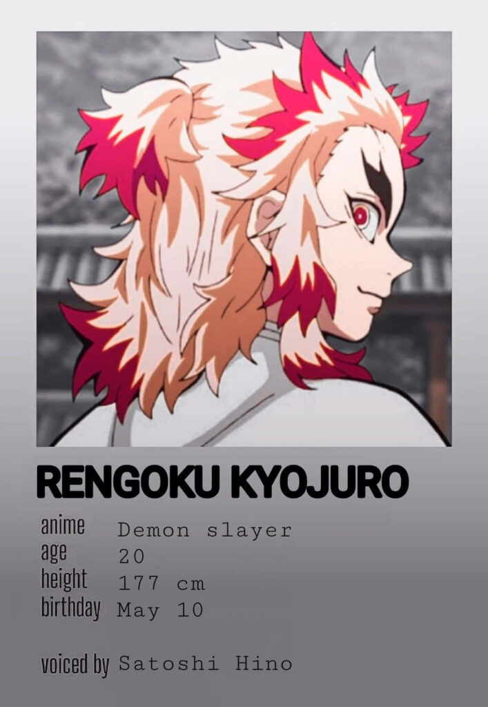 Rengoku Kyojuro Minimalist Wallpaper - Demon Slayer Illustration