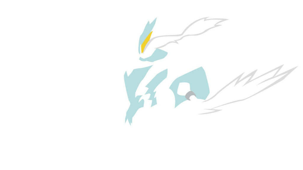Minimalist Reshiram & Kyurem Fusion Wallpaper - Sleek Design