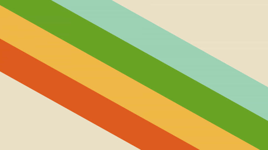 Retro Minimalist Wallpaper: Vibrant Stripes on Beige Background