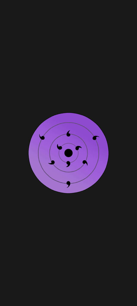 Minimalist Anime Wallpaper: Rinnegan & Sharingan Design
