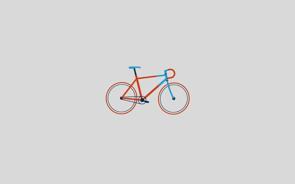 Minimalist Road Bicycle Wallpaper: Sleek Design on Grey Background