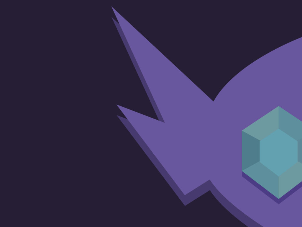 Minimalist Sableye Wallpaper: Sharp Edges & Geometric Shapes