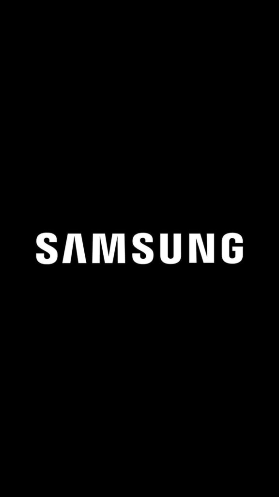 Minimalist Samsung Wallpaper: Iconic Logo on Sleek Black Background