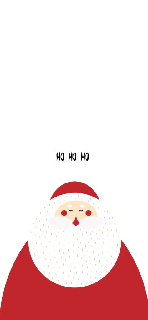 Minimalist Santa Claus Wallpaper: Cute Holiday Cheer for iPhone