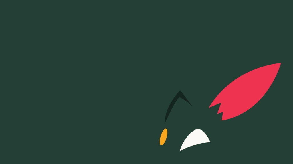 Minimalist Sneasel Wallpaper on Dark Green - Modern Design