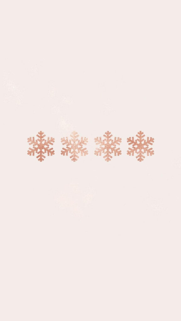 Minimalist Snowflake Wallpaper: Subtle Christmas Beige Background