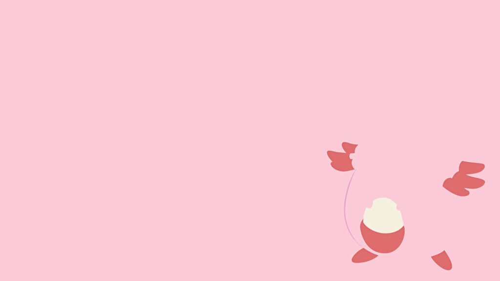 Minimalist soft pink wallpaper with subtle Blissey pre-evolution outline Pokemon background