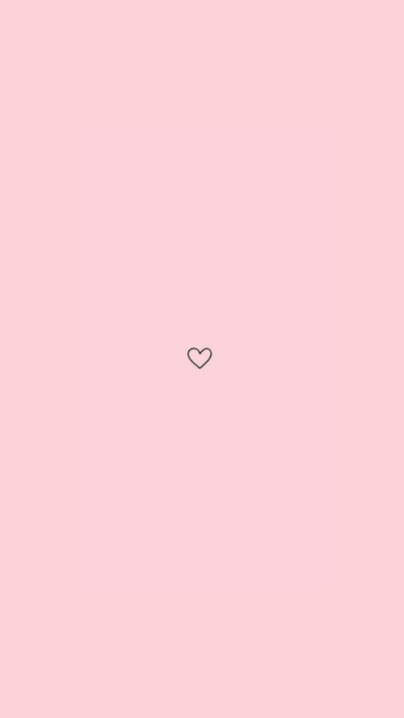 Minimalist Cute Pink Heart Wallpaper – Kawaii Aesthetic Background