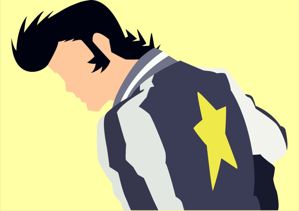 Minimalist Space Dandy Character Wallpaper - Vector Art Design
