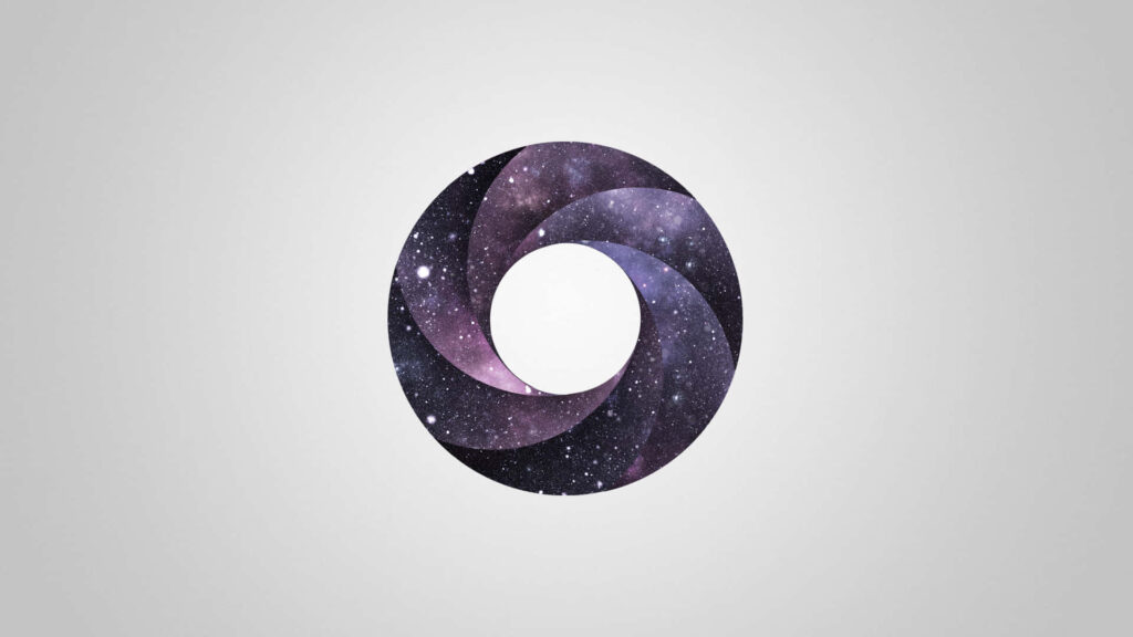Minimalist Starry Vortex Wallpaper on Light Gray Background