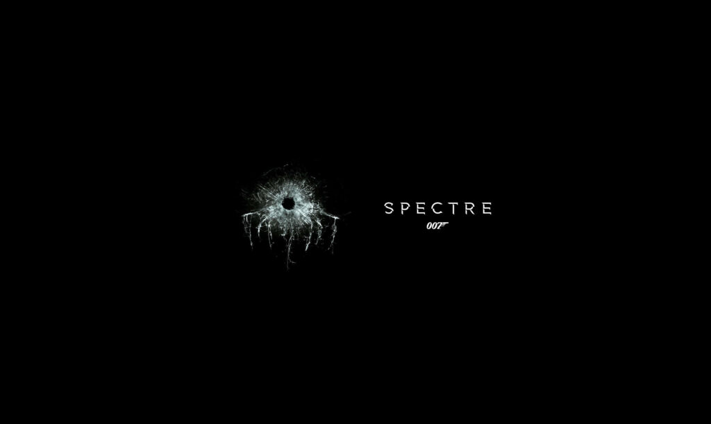 Sleek Spectre Wallpaper: Shattered Bullet Design & Iconic 007 Logo
