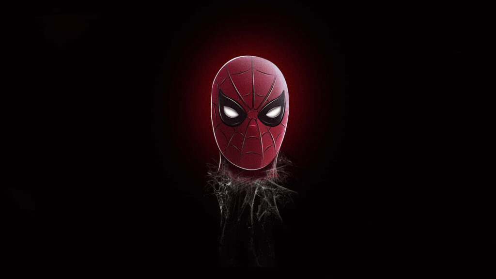 Minimalist Spider-Man Wallpaper: Dark Glow Design 1920x1080