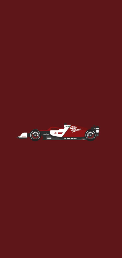 Sleek Sports Race Car Wallpaper on Deep Maroon Background