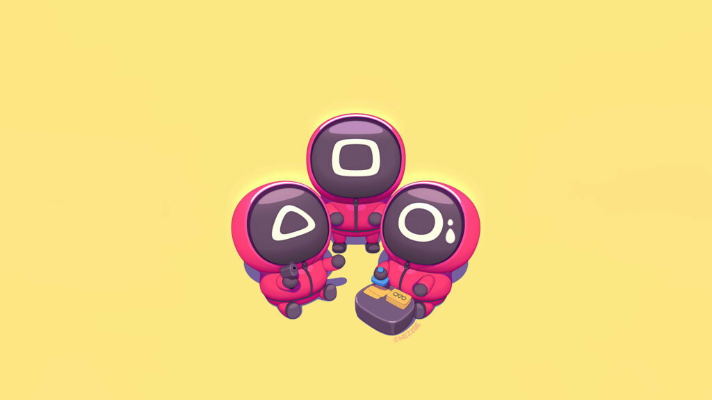 The Minimalist Maze: A Captivating Squid Game Tribute in Stunning 5K Wallpaper