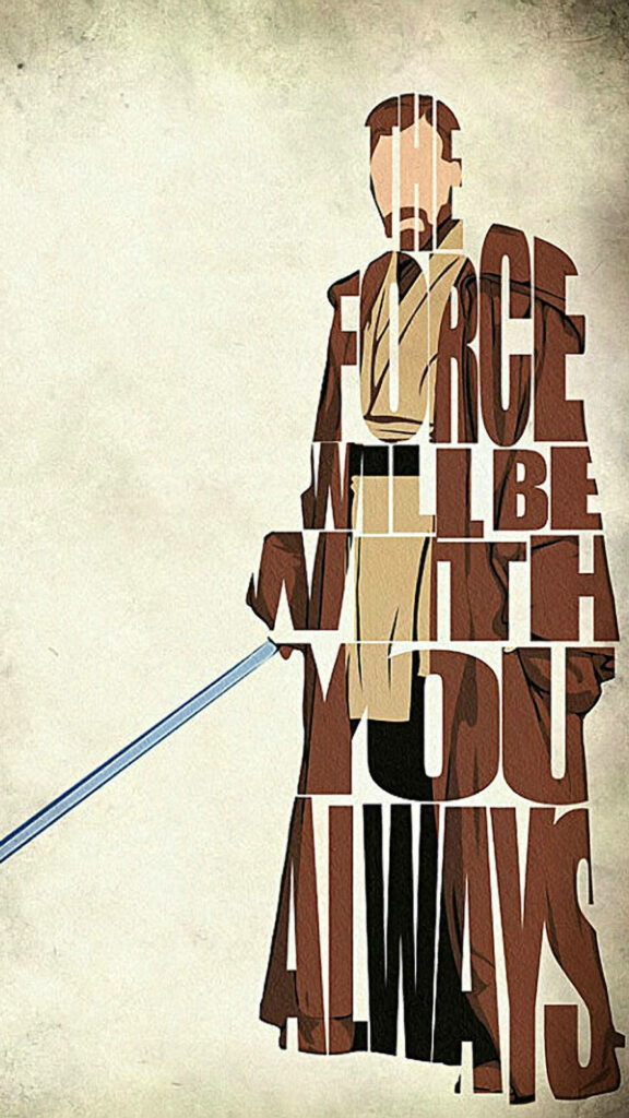Minimalist Star Wars Character Wallpaper with Inspiring Quote