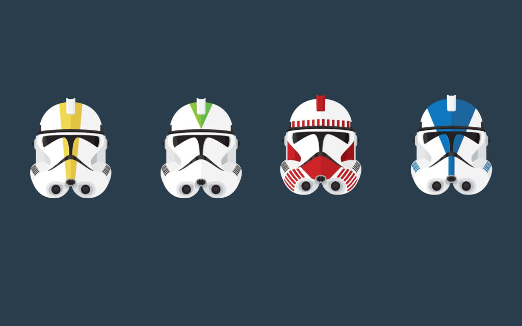 Minimalist Star Wars Clone Trooper Helmet Wallpaper - Unique Patterns