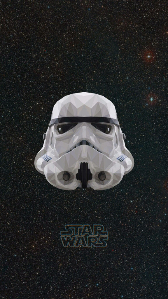 Minimalist Stormtrooper Helmet Wallpaper for Star Wars Fans