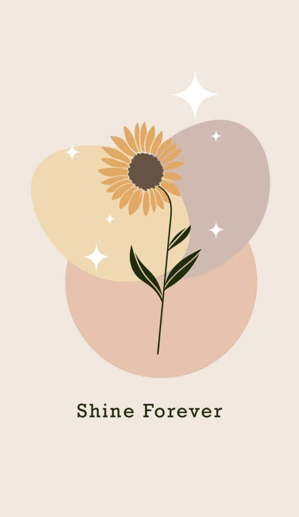 Minimalist Sunflower iPhone Wallpaper: Shine Forever Design