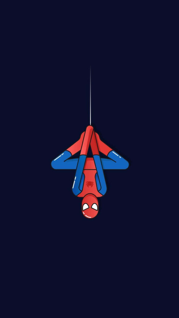 Minimalist Superhero Wallpaper: Red & Blue Aesthetic for Phones