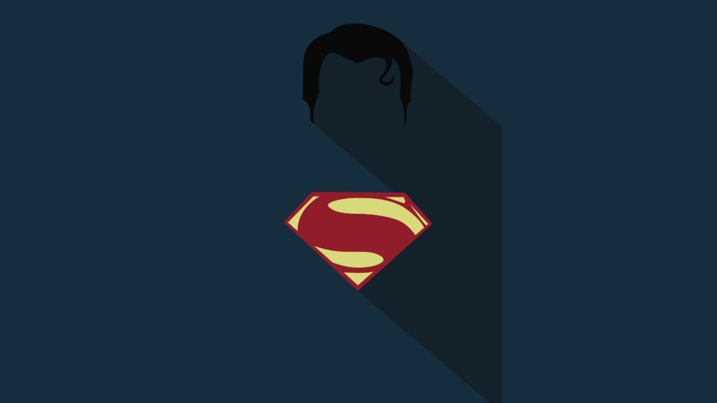 Minimalist Superman Wallpaper: Iconic Silhouette & Logo Design